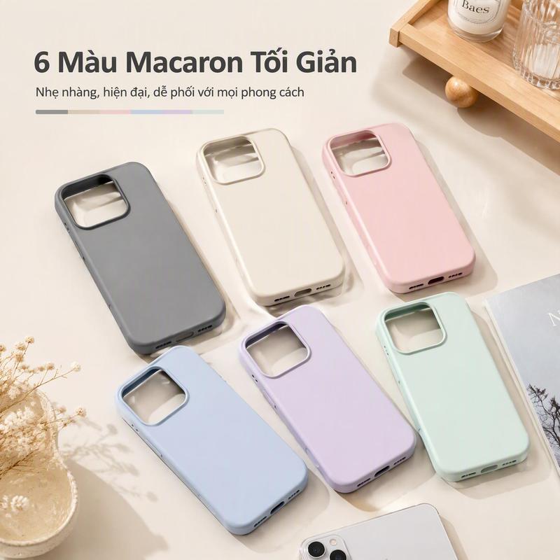 Ốp lưng silicon mịn tay, chống bẩn,full viền cho iphone 17/12/13/14/15/16/11/Pro/Plus/Promax