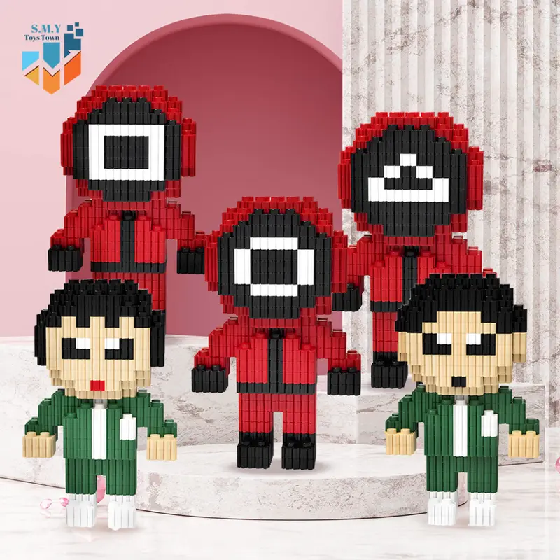 SMY Nano Blocks Squid Game Edition Mainan Anak Bricks Education Toys Balok Susun Puzzle Animasi 3D 0