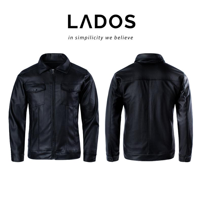 Áo khoác da nam cao cấp lót lông túi hộp thời trang LADOS-12062 sang trọng ấm áp form đẹp