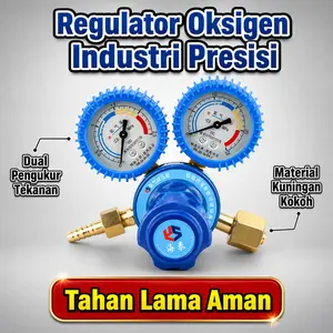 Regulator Oksigen Tekanan Tinggi Alat Pengatur Gas Las Industri Berkualitas Tinggi Tahan Lama Awet
