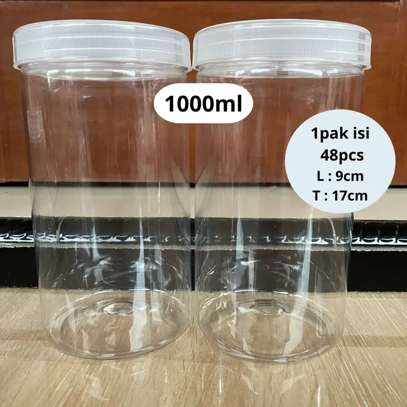 toples tabung / toples plastik / toples 600ml / toples 800ml / 1000ml / 1300ml 5