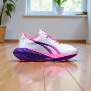 Sepatu Running Olahraga Lari Volly Jogging Untuk Perempuan Ringan Lentur Terbaru dengan Desain Hitam dan Pink