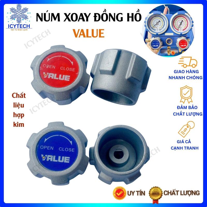 Núm xoay , van khóa thay thế cho đồng hồ nạp gas Value đơn và đôi - ICYTECH