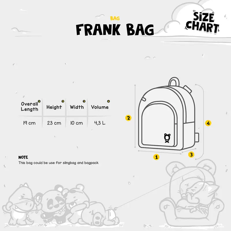 CRSL Frank Bag | Mini Ransel Backpack 3 in 1 | Tas Kecil multifungsi Kanvas Wanita 5