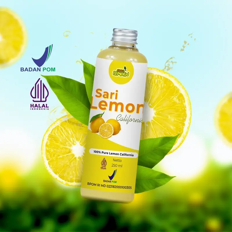 SUUR LEMOEN BPOM Paket Cuka Apel 500 ml dan Sari Lemon 500 ml 8