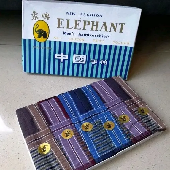 12PCS SAPUTANGAN GAJAH BAHAN COTTON //COCOK UNTUK COWOK,CEWEK 1