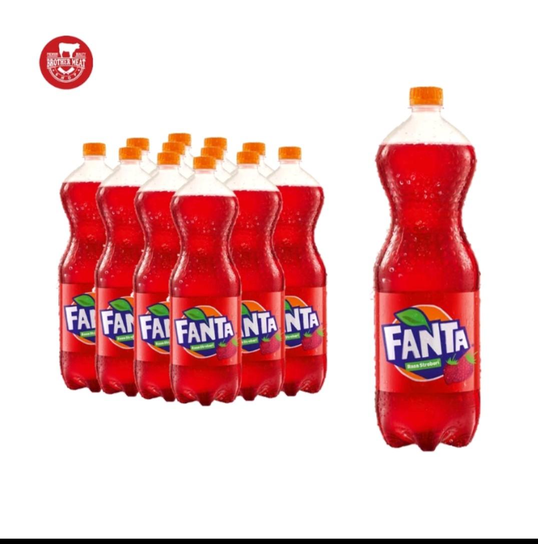 Fanta Rasa Strawberry 1 Liter - Minuman Soda untuk Boba - Susu
