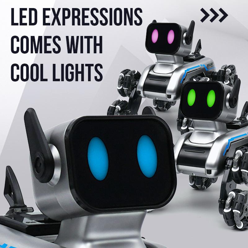 【Robot Dog】+Mainan Robot Mobil Listrik Mainan Remote Control Ganda Anjing Robot Pintar Anjing Mainan Anjing Mekanis Aksi Delapan Roda Toys 7