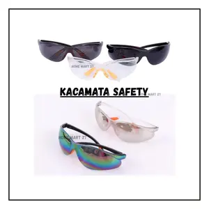 KACAMATA SAFETY / KACAMATA SAFETY MIRROR BLACK CLEAR SMOKE / KACAMATA SEPEDA LARI OLAHRGA OUTDOOR / KACAMATA SAFETY APD ANTI UV / KACAMATA FASHION / SAFETY GLASSES GOGGLES / KACA MATA LAS BERKENDARA WARNA HITAM BENING SMOKE CLEAR