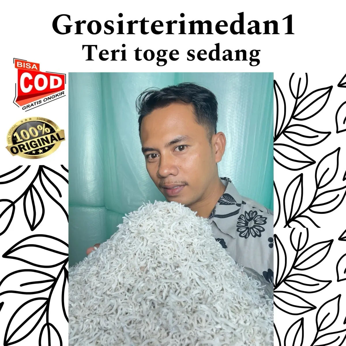 Teri toge sedang kering tidak terlalu asin 1 kg