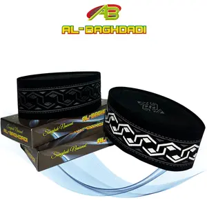 Peci Hitam 3D New Produck Warna Perak Kombinasi Hitam Tersedia Untuk Anak Dan Dewasa Bahan Flocing Super Songkok Bludru putih nu santri