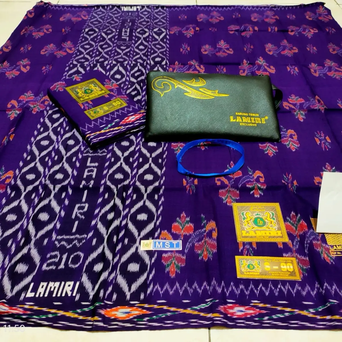 SARUNG LAMIRI  sutra mesres MOTIF gelumbang  MEWAH Muslim Dewasa Santri