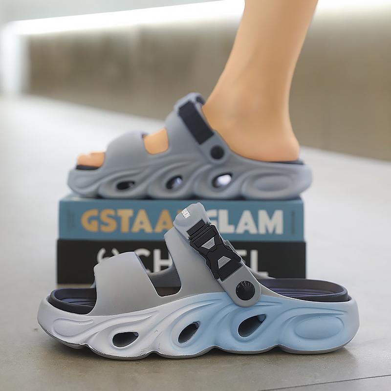 Product Introduction of Upgrade Your Comfort! Men's "Stepping on Poop" Outdoor Sandals: Summer Anti-Slip Two-Wear Sports Casual Thick-Soled Beach Slippers sandal men 27