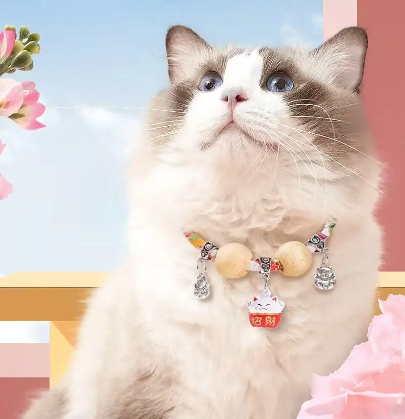 Kalung Anti Kutu Dan Serangga Gaya Jepang Dapat Disesuaikan untuk Anjing dan Kucing