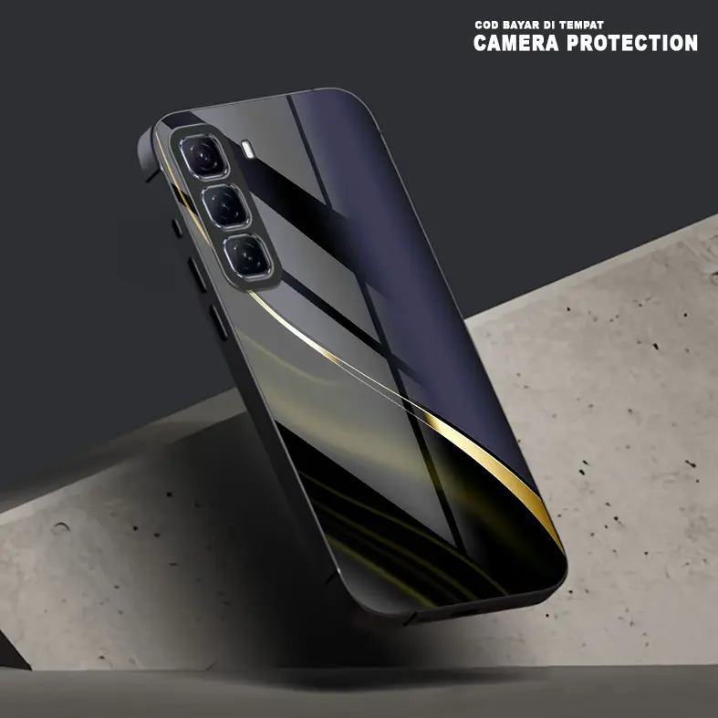HS07 Case I*finix Hot 50 5G Softcase Glass Kaca - Case Handphone Pelindung Hp Terbaru - High Quality - Bisa COD Bayar Di Tempat.