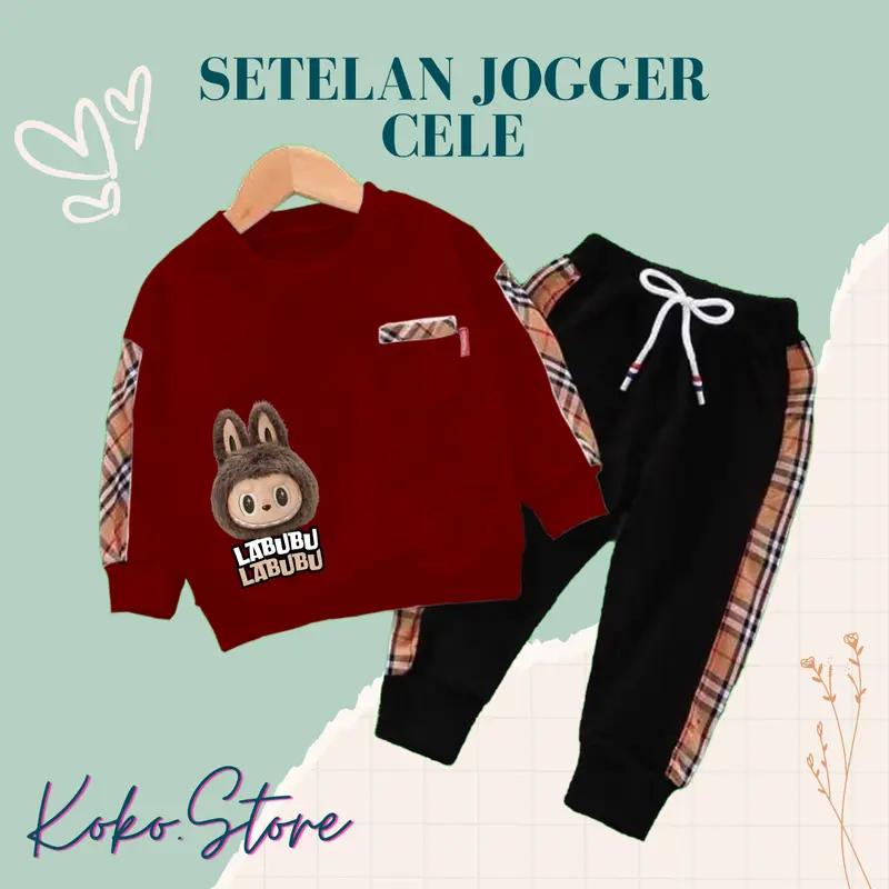 Koko.Store19 Setelan Anak Laki Laki Perempuan Baju Set Panjang Motif Terbaru Untuk Usia 1-5 Tahun Fashion Parsel 2