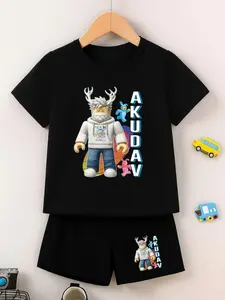 baju setelan anak laki-laki motif game akudav 2-9tahun