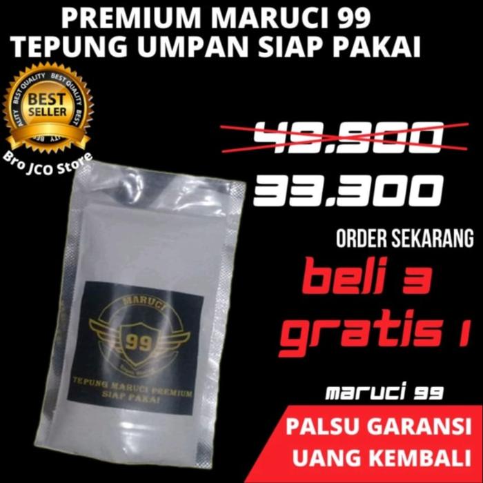 Gambar Tepung Maruci 99 Umpan Mancing Siap Pakai Ikan Mas Bawal Gurame Patin Buat Harian Dan Galatama Original Berkah Amanah Bisa COD Pancing - BELI 1 dari Bro JCO Kota Tangerang Selatan Tokopedia