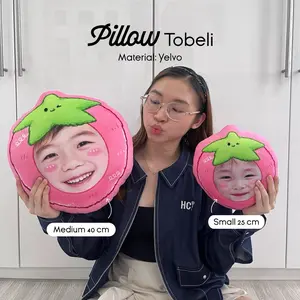 Bantal Tobeli Strawberry Kpop NCT Cortis BTS Seventeen - Material Yelvo - Ukuran Kecil 20cm - Ukuran Sedang 40cm