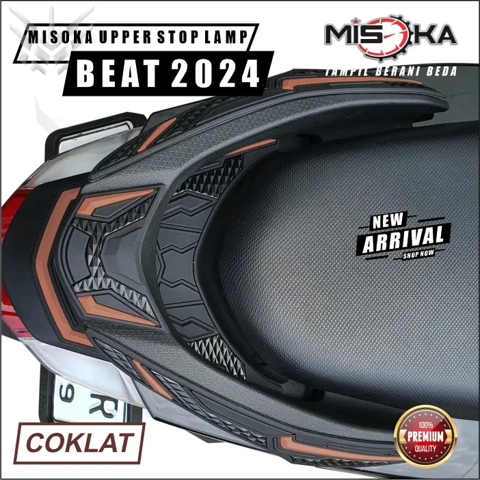 Misoka Upper Stop Lamp Cover Beat 2024 Keyless Street Rubber Karet Aksesoris motor Matic Keren Murah 5