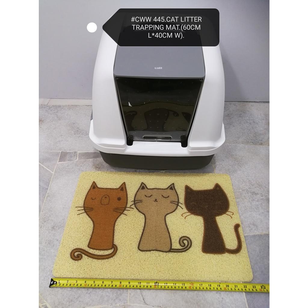(1xPcs) CWW445 Litter Trapping Floor Mat Cat Tikar Lantai Kucing [Random Pattern]