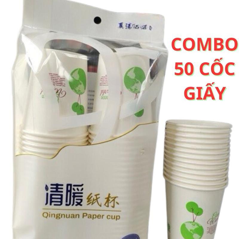 Combo 50 cốc giấy - Cốc Giấy Chịu Nhiệt Dùng 1 Lần Cao Cấp