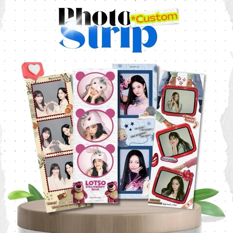 [Sehari Jadi] Cetak Photostrip Strip Kamera Custom 3x9 Cm Foto Glossy Premium (Bukan Art Paper) | Tajam & Mengkilap