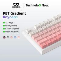 Gambar GOOJODOQ KM001 133 ONLY KEYCAPS Key Mechanical Mengganti Keyboard Keycaps Premium Gradient Design Front Transparent Characters Durable Oil-Resistant - Mint Blue Gradient dari Goojodoq Professionals Kab. Tangerang 3 Tokopedia