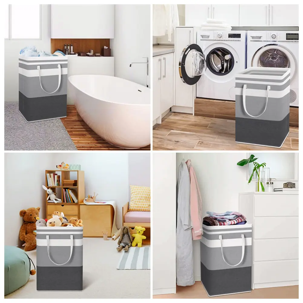 Keranjang Baju Kotor Lipat Laundry Basket Foldable 100L - H10