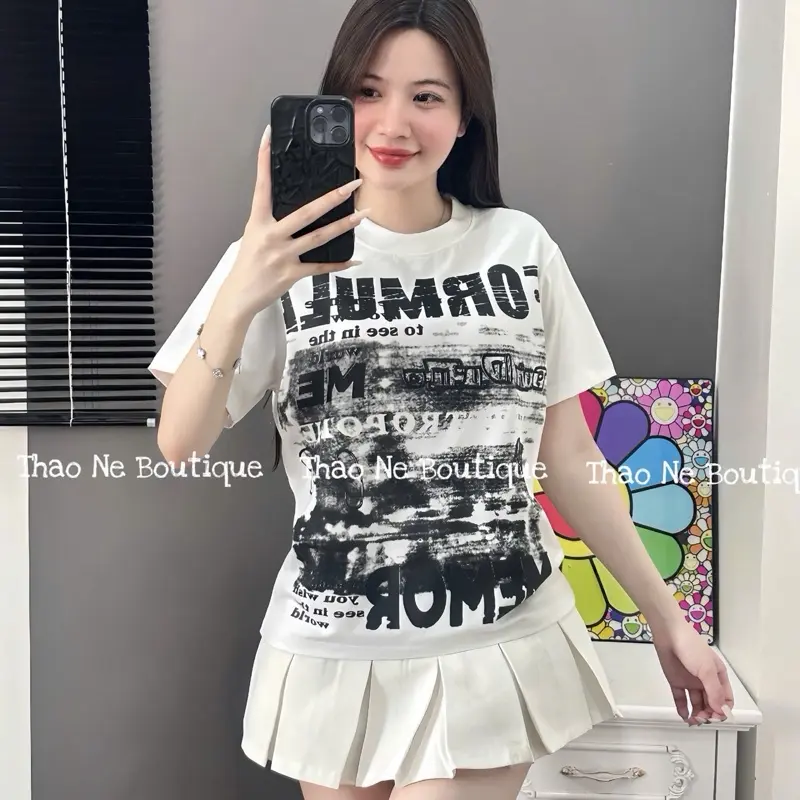 [COTTON 4 CHIỀU VIP] ÁO THUN BABYTEE NỮ IN HÌNH FORMULA FORM VỪA VẶN TÔN DÁNG COTTON 4 CHIỀU. 6