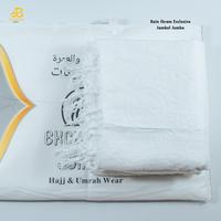 Gambar Basmala - Kain Ihram Exclusive Jumbo Haji & Umroh Bahan Handuk Premium Nyaman Adem Tebal 120x260 cm - Putih, Jumbo 110 x 260 dari Basmala Store Kota Tangerang Selatan 5 Tokopedia