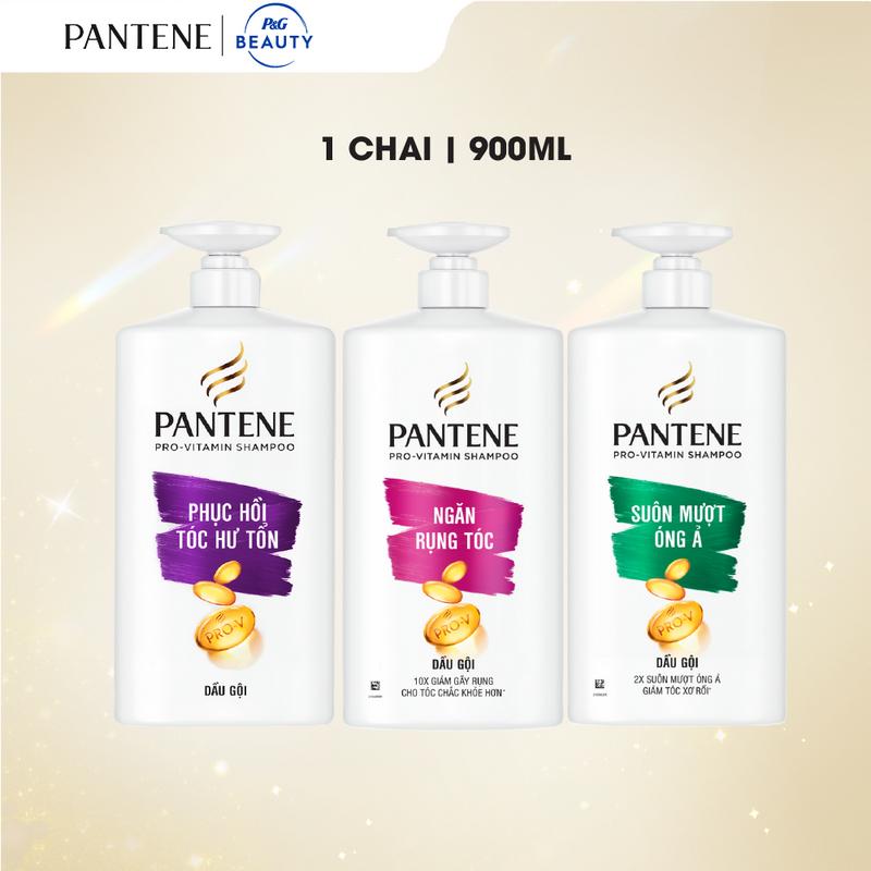 Dầu Gội PANTENE Pro-V Cải Thiện Rụng Tóc Hỗ Trợ Phục Hồi Hư Tổn Suôn Mượt Óng Ả Dưỡng Mềm Mượt Giảm Gàu - Chai 900ML