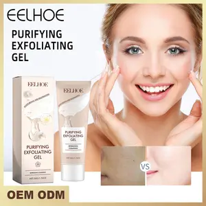 Eelhoe Gel Scrub Pengelupas Kulit Wajah, Pembersihan Dalam Pori-pori Melembabkan Kontrol Minyak Menyegarkan Gel Pengelupas Kulit