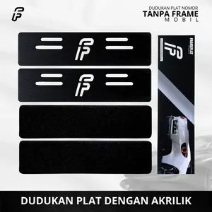 Full set Frameplat DUDUKAN AKRILIK Plat Dudukan Plat mobil clean look Car Microfiber Baut