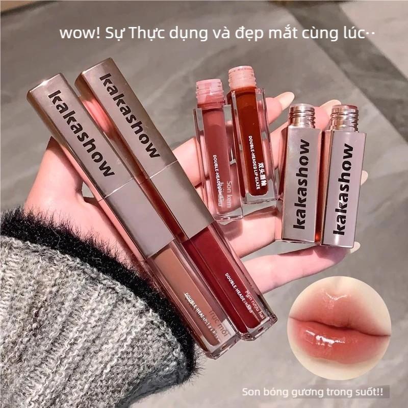 Son Lì KAKASHOW Màu Đậm, Son Dưỡng Ẩm Hot Trend, Sản Phẩm Chăm Sóc Môi 2in1,, Lụa Mịn sáng, Chất Son Lì Bóng Lấp Lánh, Giữ Màu Không Trôi, Nâng Tông Da Sáng Tự Nhiên -CY-C382