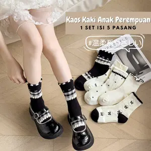 Kaos Kaki Anak Perempuan Cewek Katun Tebal Lucu Motif Set ST0165 Fashion