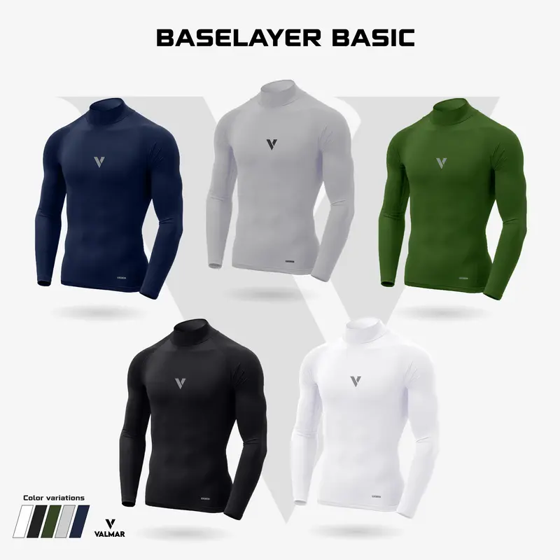 Valmar Baselayer manset BASIC pria olahraga Compression wear elastic sport man material spandex / mangset football running gym fitnes sepeda badminton 0