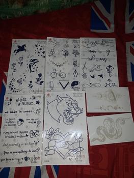 Product Review of tato temporer premium tatto kecil semi permanen tattoo fruit ink aesthetic planet Temporary from M**r 0