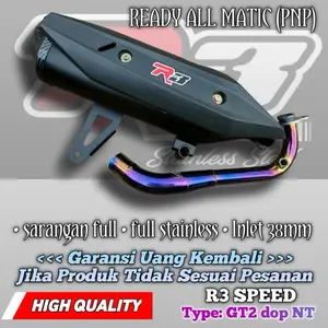 Knalpot original r3 Speed GT2 dop stylo 160