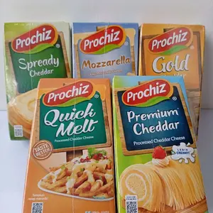 Prochiz keju Gold Cheddar (batang), Mozarella, Quick melt, premium Cheddar dan Spready (keju oles) kemasan 60g dan 160g