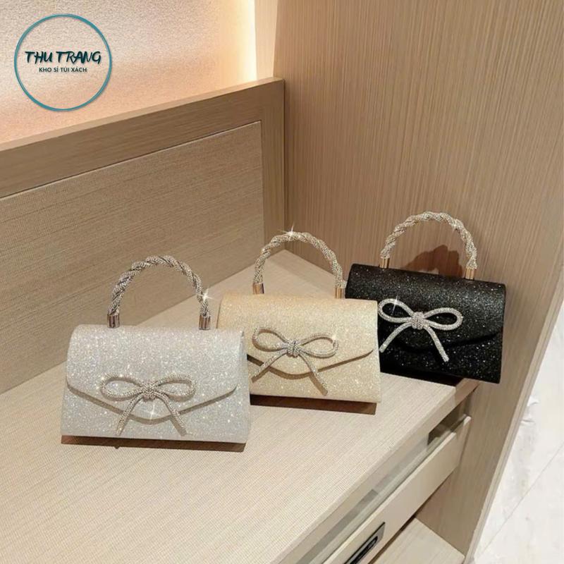 Túi Xách Nữ Quai Xách Đeo Chéo Gắn Bling Bling Lấp Lánh Đi Tiệc Đi Chơi Sang Chảnh