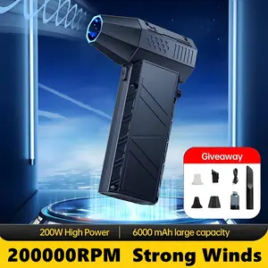 X6 Powerful Air Blower 200000RPM Brushless Violent Fan Vacuum Dust Cleaner Strong Winds 53m/s Turbo Jet Blower Type-C Recharging - X6 Vacuum Kit