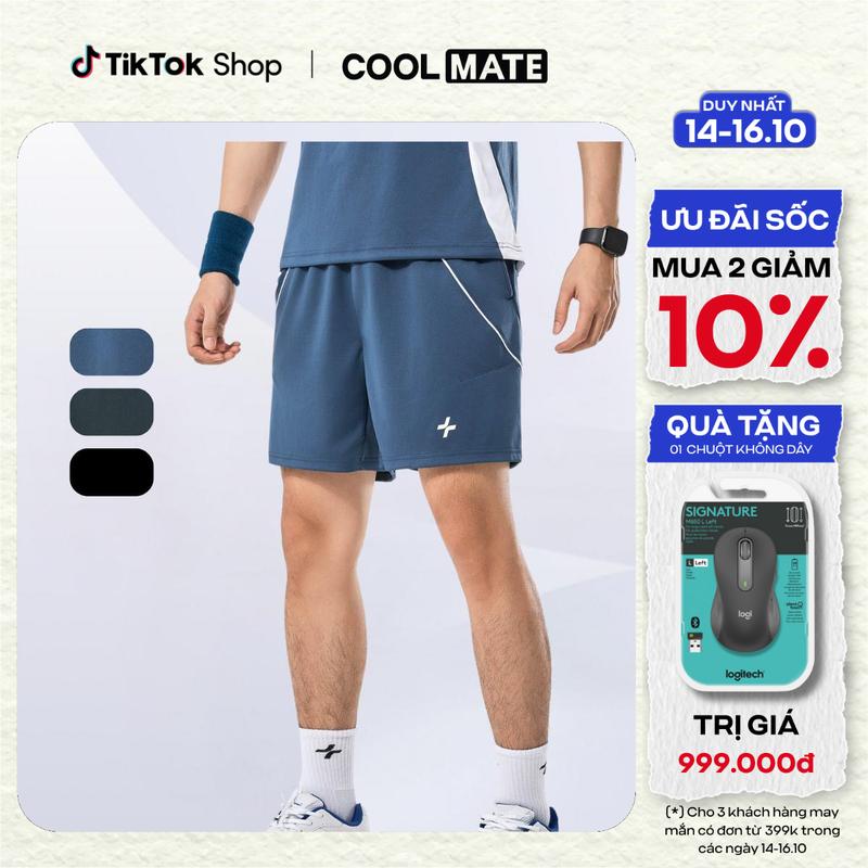 Quần short nam thể thao Promax FlexLine Active (Tennis, Pickleball...) mềm mại thoáng khí - Coolmate
