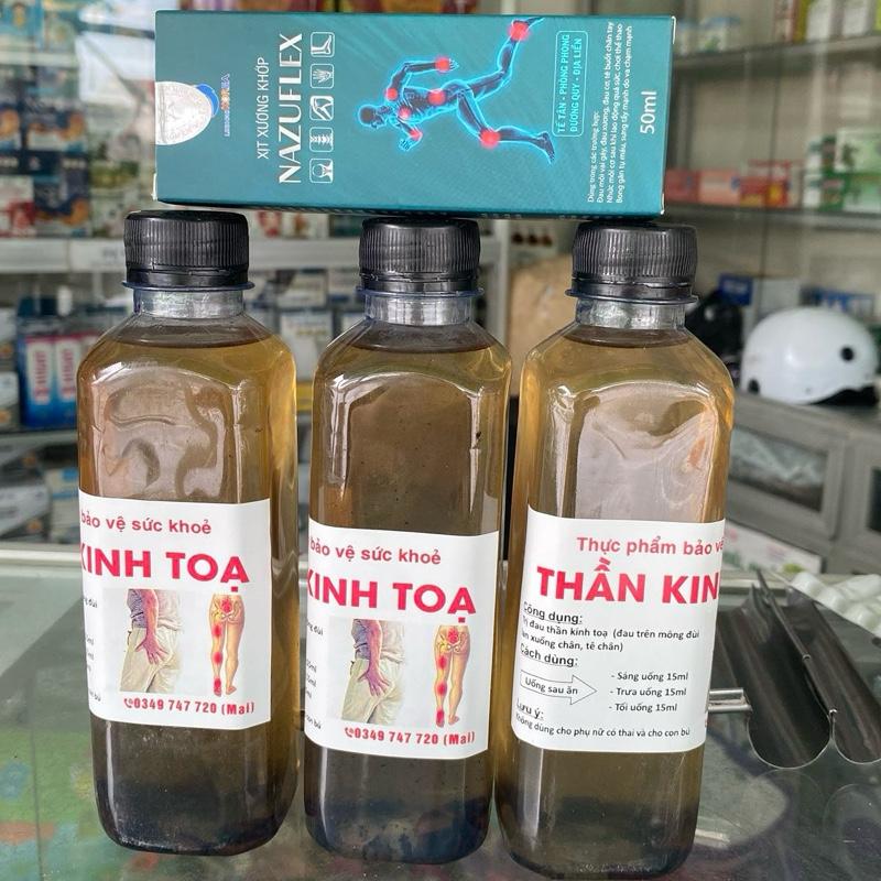  Combo 6 chai 300ml tặng kèm 1 chai xịt xương khớp : thuốc gia truyền CHỦ TRỊ  đau thần kinh toạ . Yếu cơ do tai biến 