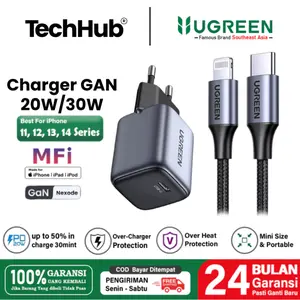 UGREEN GaN Charger iPhone 11 12 13 14 Pro Max Type C to Lightning Mfi Fast Charging 20W 30W