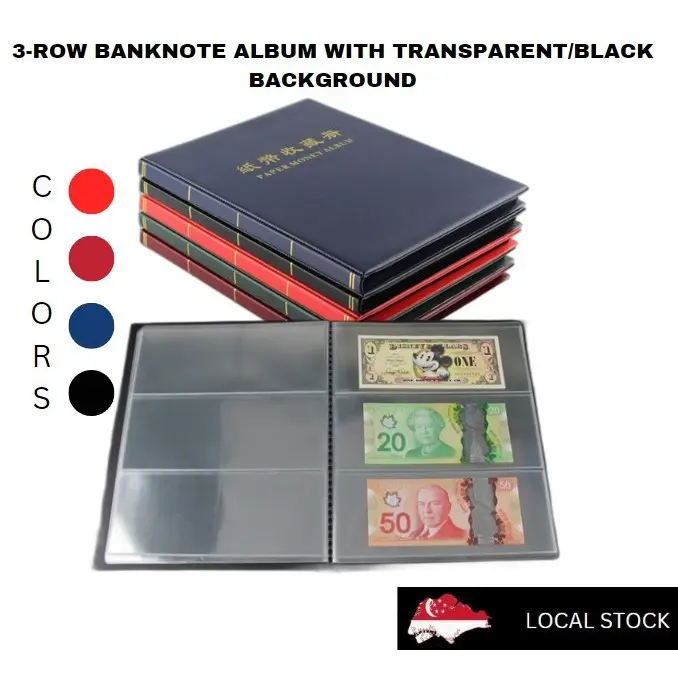 MINGTAI (PCCB) Banknote album 3-row with casing for 60 banknotes (10/20 pages)