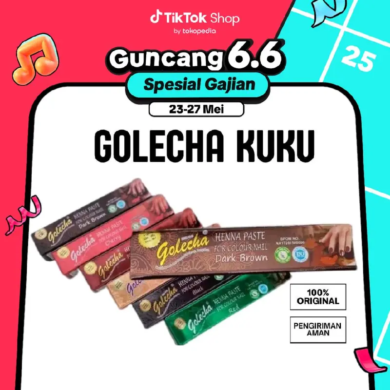 HENA GOLECHA KUKU BPOM Nail Art Cantik Pacar Kuku Halal Bentuk Tube Sah Untuk Sholat Ibadah Muslimah seharga Rp.7.000. Dapatkan sekarang juga! Henna Maroon Brown Mempercantik Pewarna Red Polish Wanita Kutek Inai 0