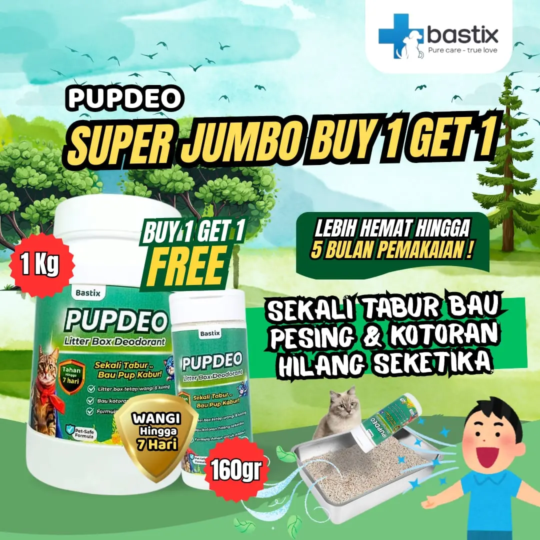 [BUY 1 GET 1] BASTIX PUPDEO Deodorant Litter Box Penghilang bau kotoran litter box kucing Anjing