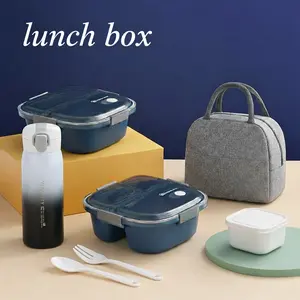 Kotak Makan Set Bekal Lunch Box 1100ml Anti Tumpah Bebas BPA Microwaveable
