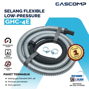GASCOMP Selang Regulator Gas Flexible (GHC 4E) Selang Gas Anti Bocor Tekanan Rendah Selang Kompor Gas Terbaik